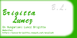 brigitta luncz business card